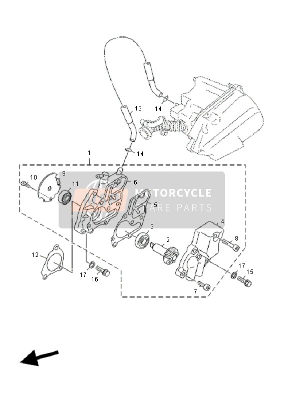 Yamaha YN50F 4T NEOS 2010 WASSERPUMPE für ein 2010 Yamaha YN50F 4T NEOS